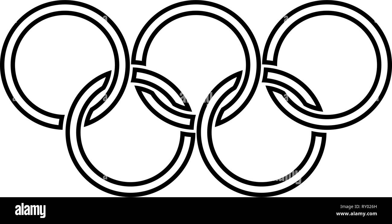 Detail Olympic Rings Black And White Nomer 21