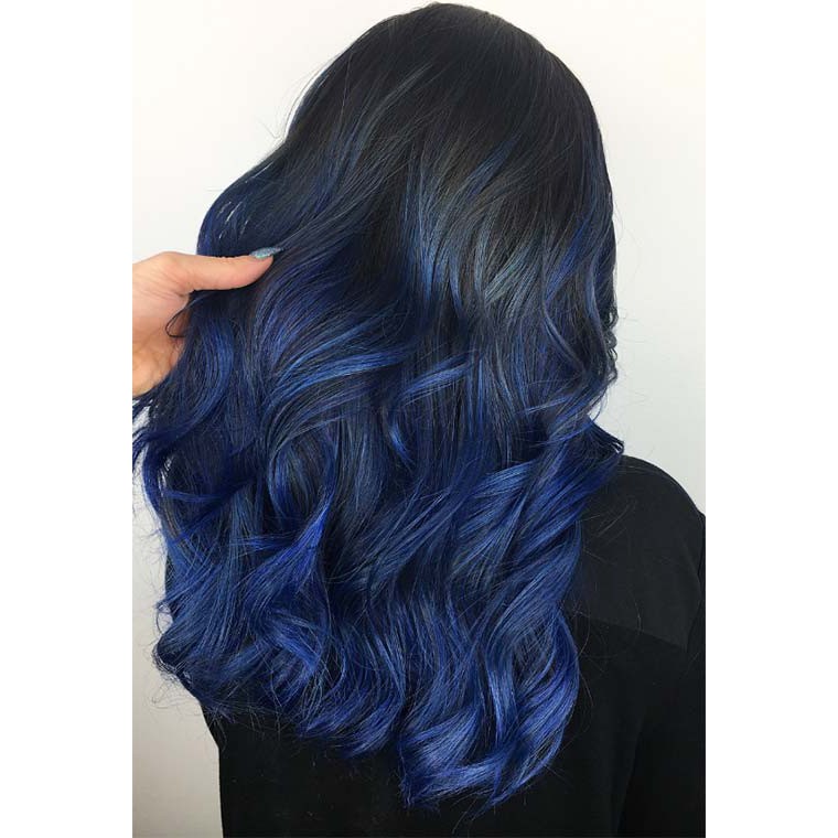 Detail Ombre Rambut Panjang Warna Biru Nomer 33