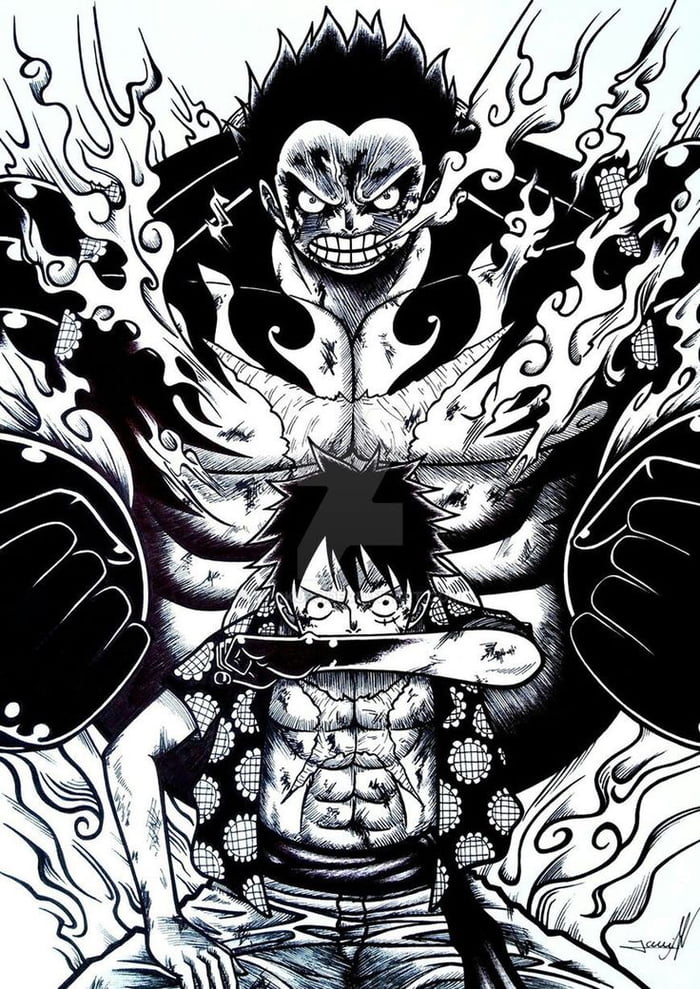 Detail One Piece Black And White Nomer 35