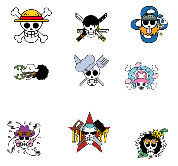 Detail One Piece Logo Vector Nomer 30