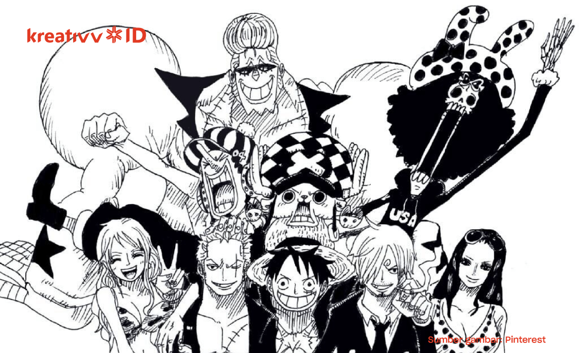 Detail One Piece Png Hitam Putih Nomer 29