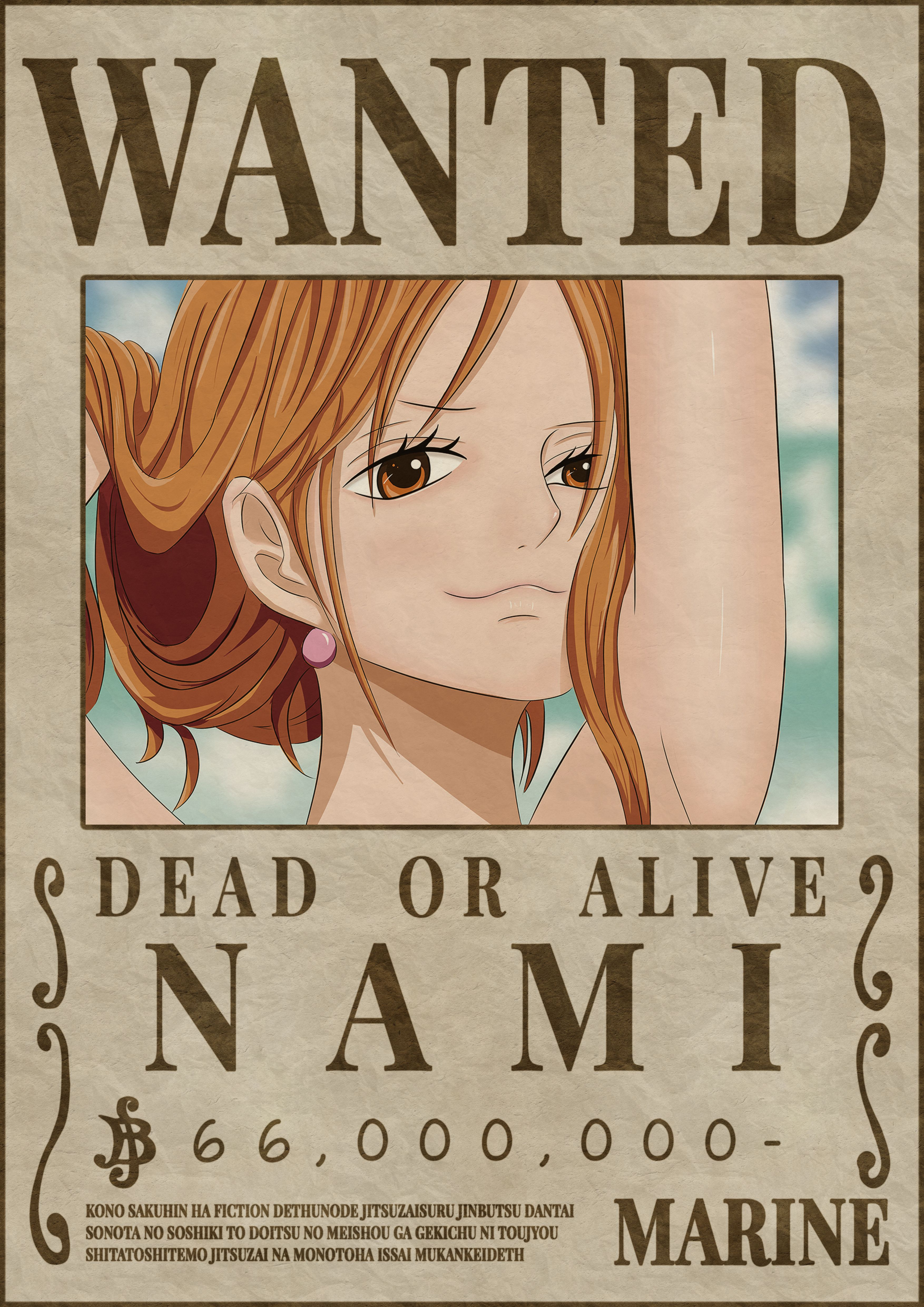 Detail One Piece Wanted Poster Hd Nomer 2