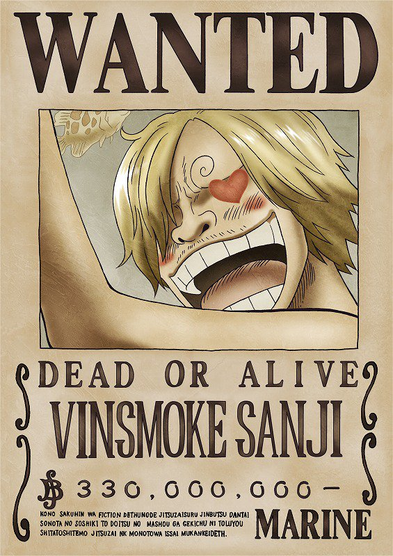 Detail One Piece Wanted Poster Hd Nomer 12