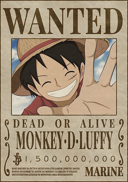 Detail One Piece Wanted Poster Hd Nomer 6