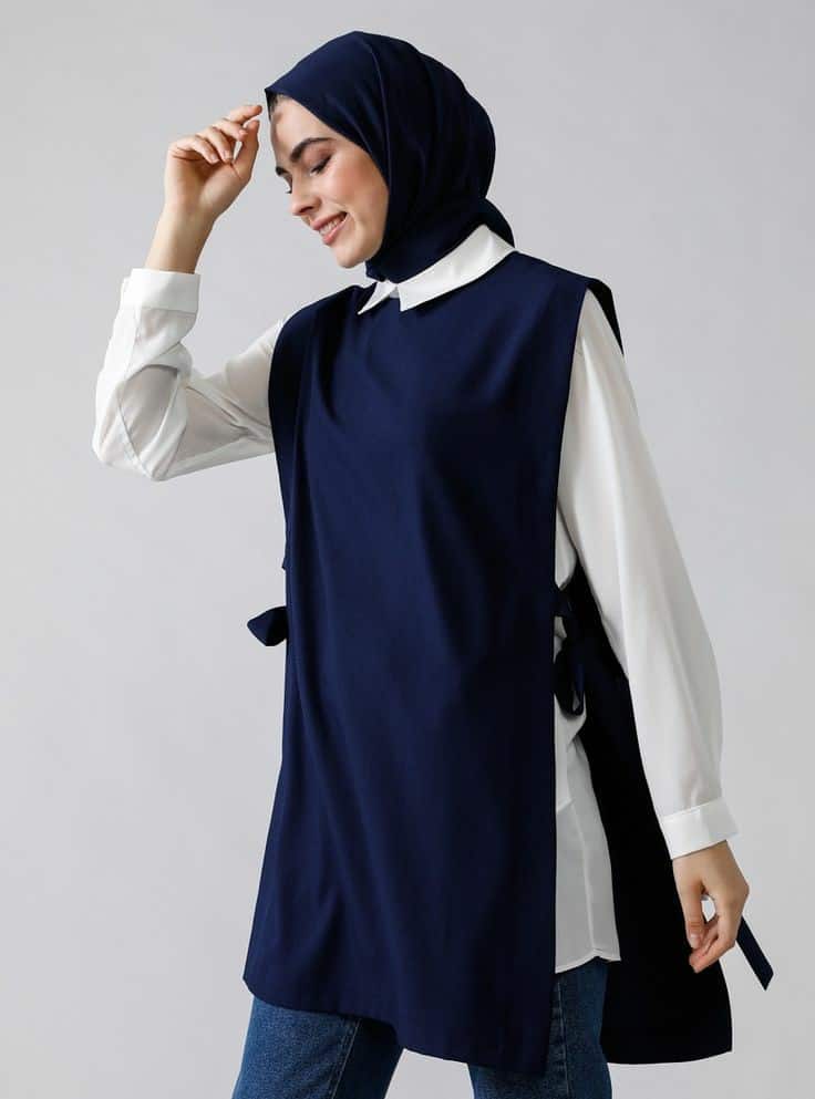 Detail Ootd Baju Biru Dongker Hijab Nomer 2