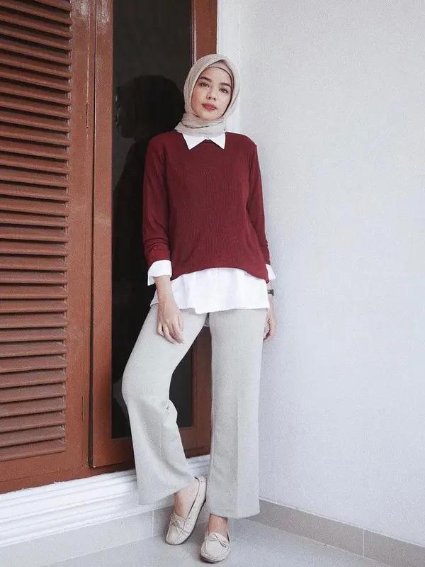 Detail Ootd Hijab Warna Maroon Nomer 37