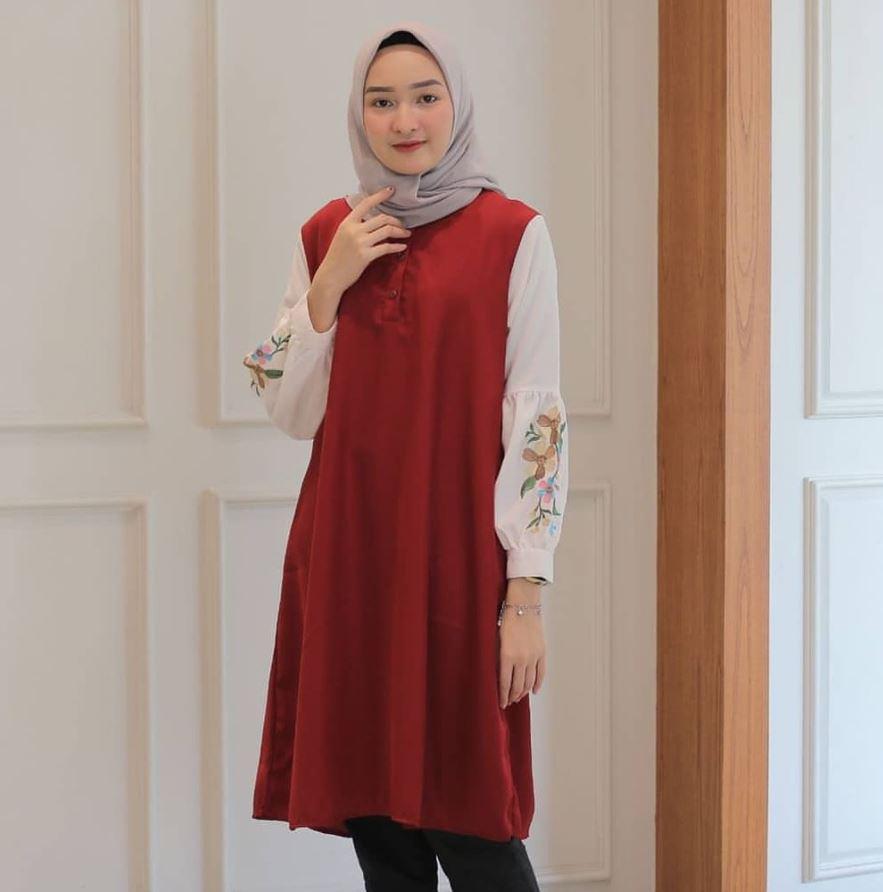 Detail Ootd Hijab Warna Maroon Nomer 42