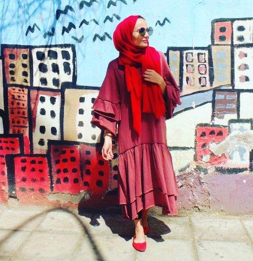 Detail Ootd Hijab Warna Maroon Nomer 45