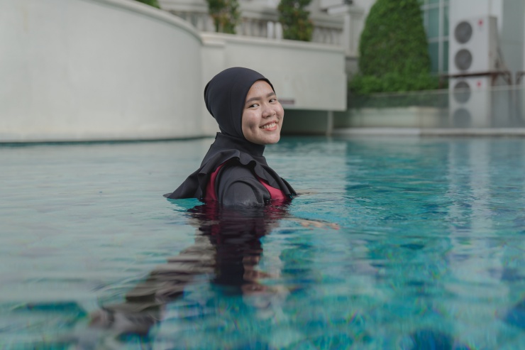 Detail Ootd Ke Kolam Renang Hijab Nomer 20