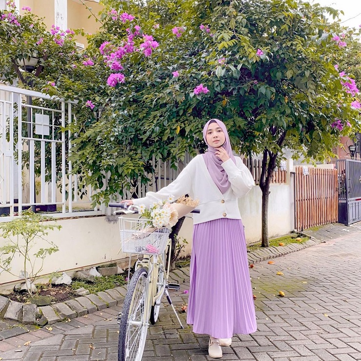 Detail Ootd Lilac Hijab Nomer 40