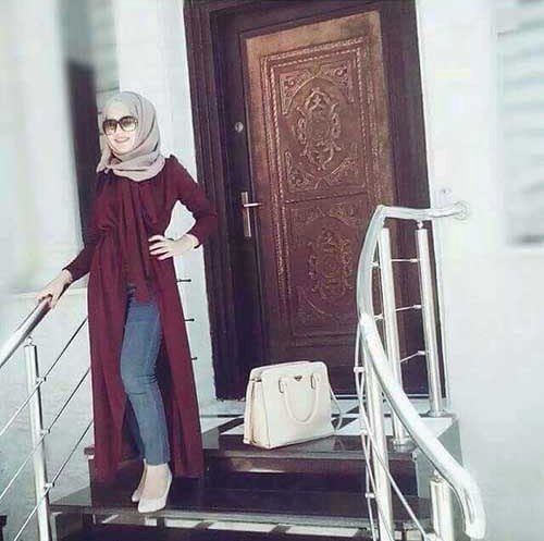 Detail Ootd Maroon Hijab Nomer 13