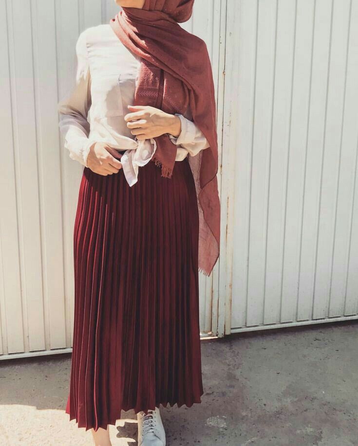 Detail Ootd Maroon Hijab Nomer 9