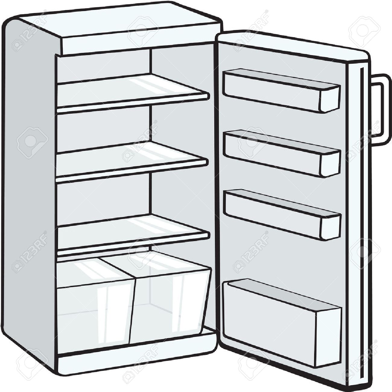 Detail Open Refrigerator Clipart Nomer 14