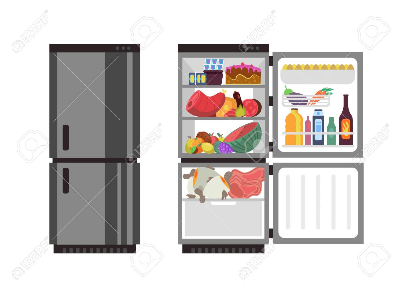 Detail Open Refrigerator Clipart Nomer 15