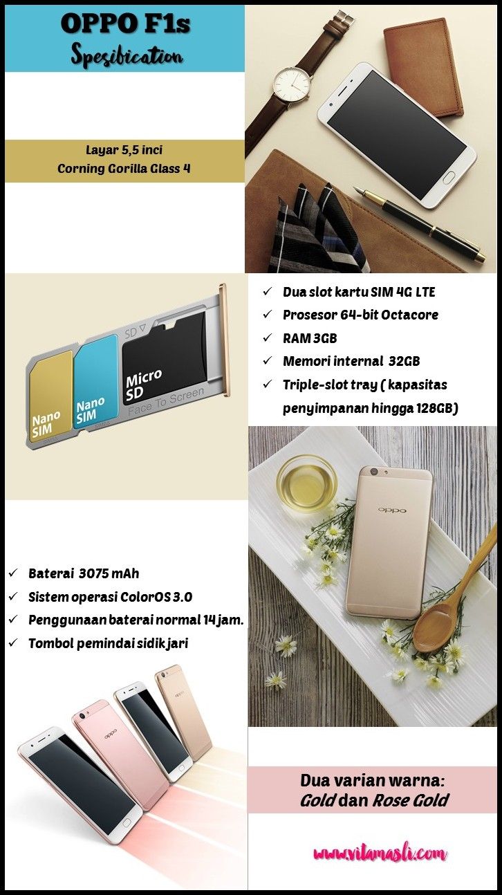 Detail Oppo F1s Warna Gold Nomer 37