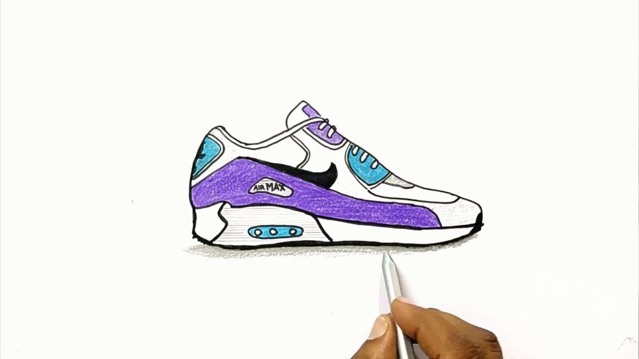 Air Max Shoe Drawing - KibrisPDR