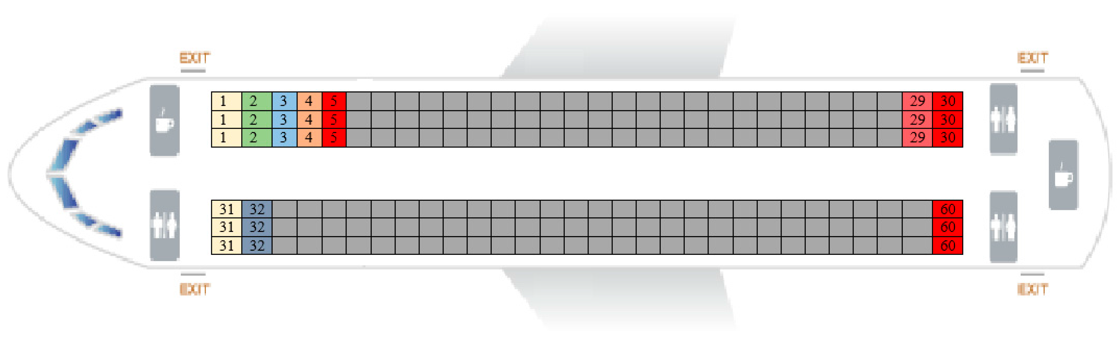 Detail Dash Q400 Sitzplan Nomer 8