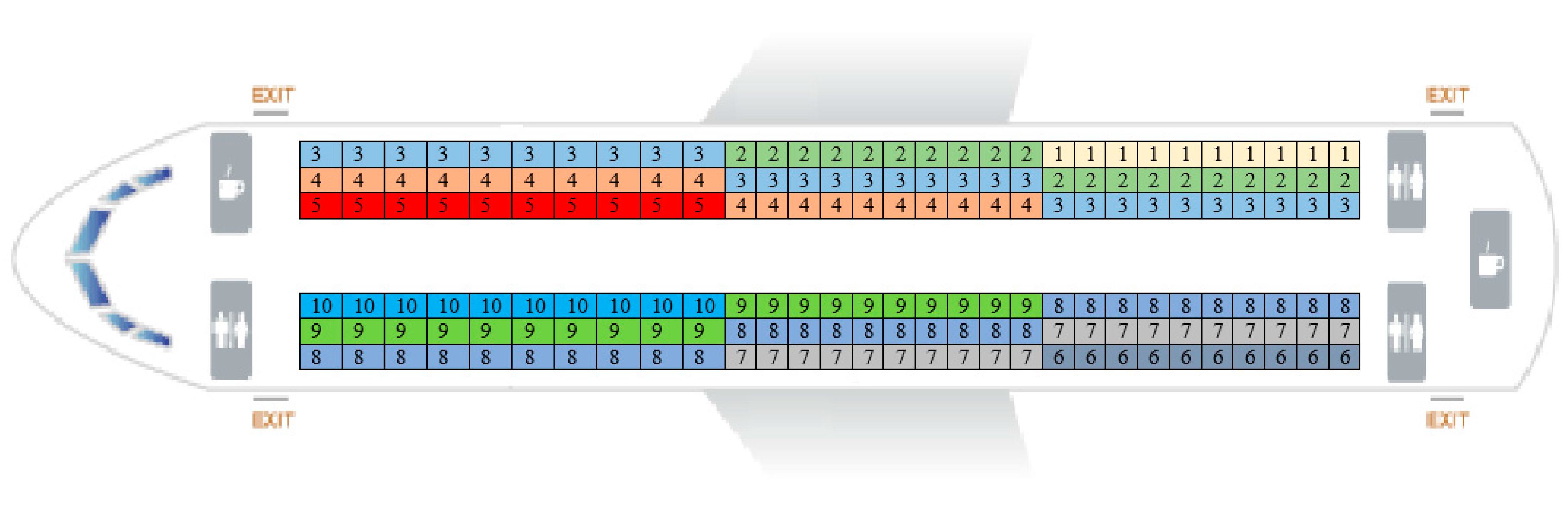 Detail Dash Q400 Sitzplan Nomer 9