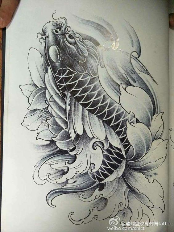 Detail Desain Tato Ikan Koi Nomer 17