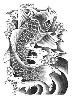 Detail Desain Tato Ikan Koi Nomer 25