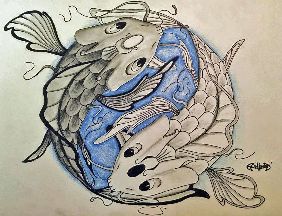 Detail Desain Tato Ikan Koi Nomer 47