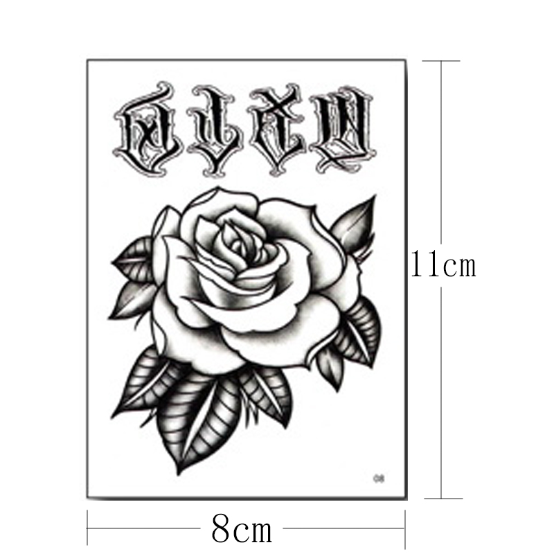 Detail Desain Tato Mawar Nomer 4