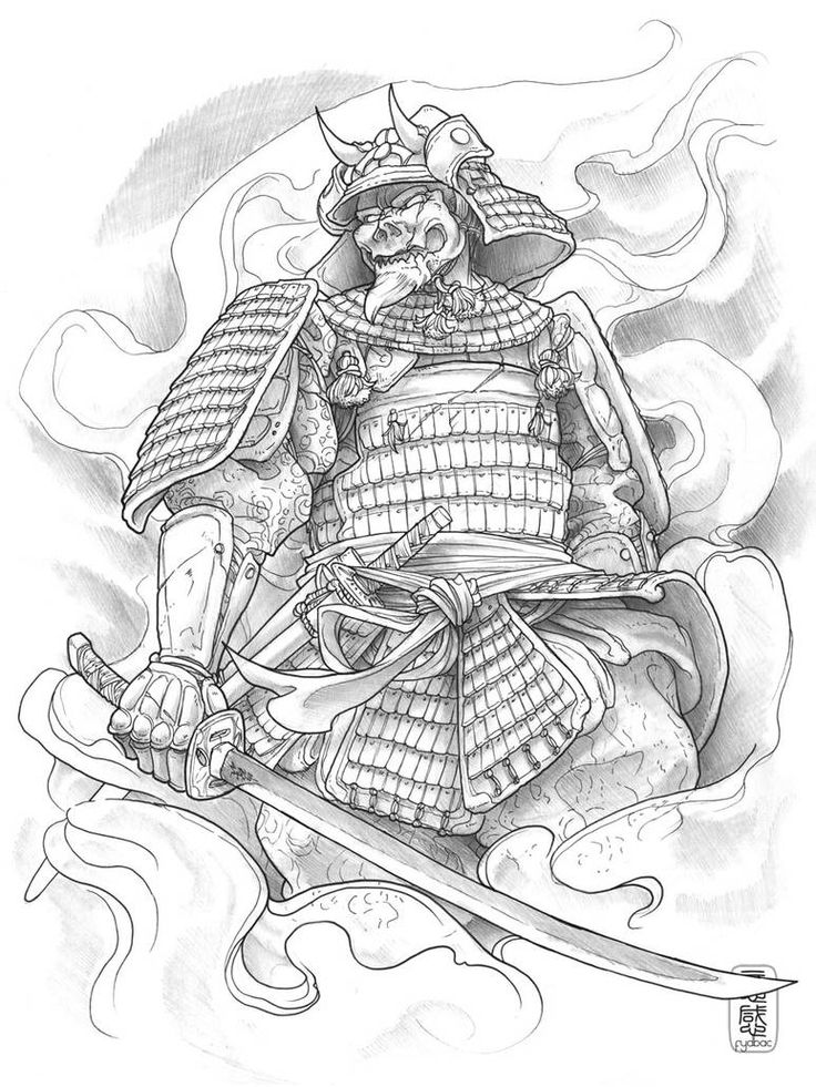 Detail Desain Tato Samurai Jepang Nomer 15