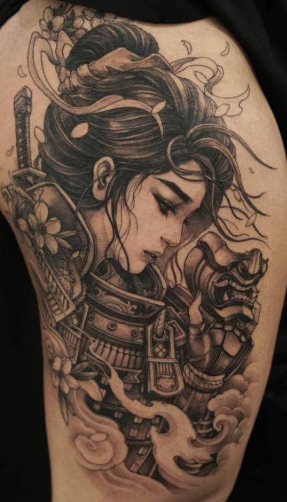 Detail Desain Tato Samurai Jepang Nomer 25