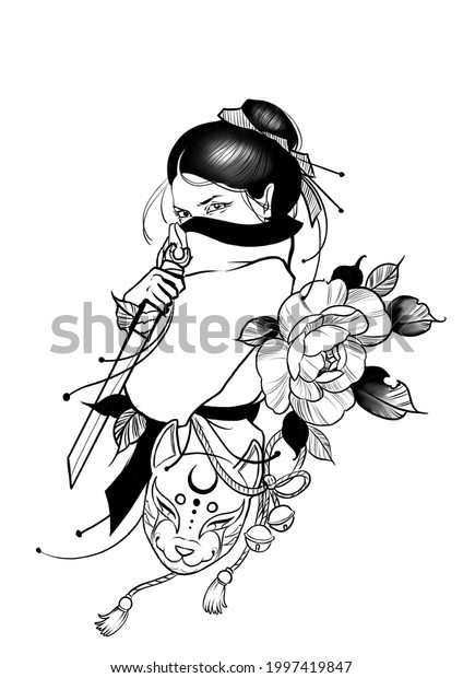 Detail Desain Tato Samurai Jepang Nomer 40