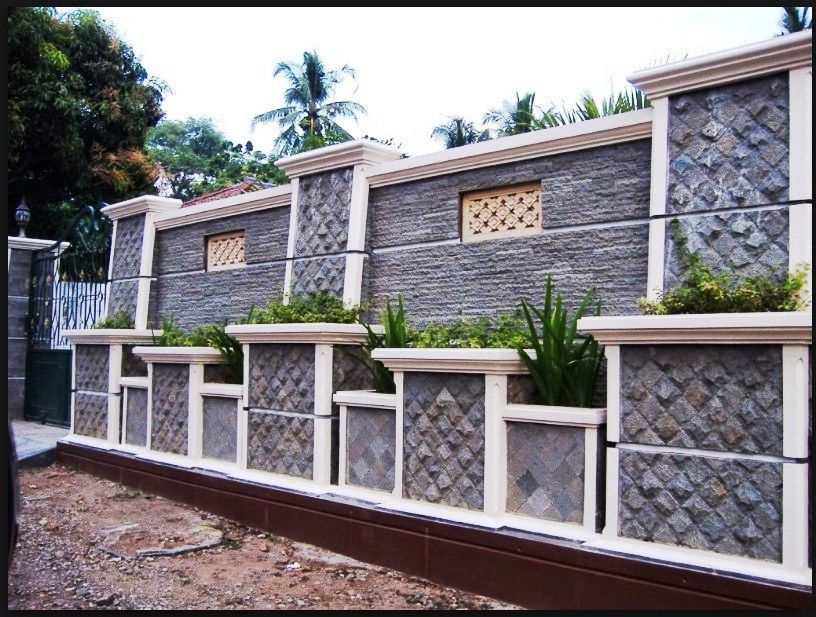 Detail Desain Tembok Pagar Rumah Nomer 16