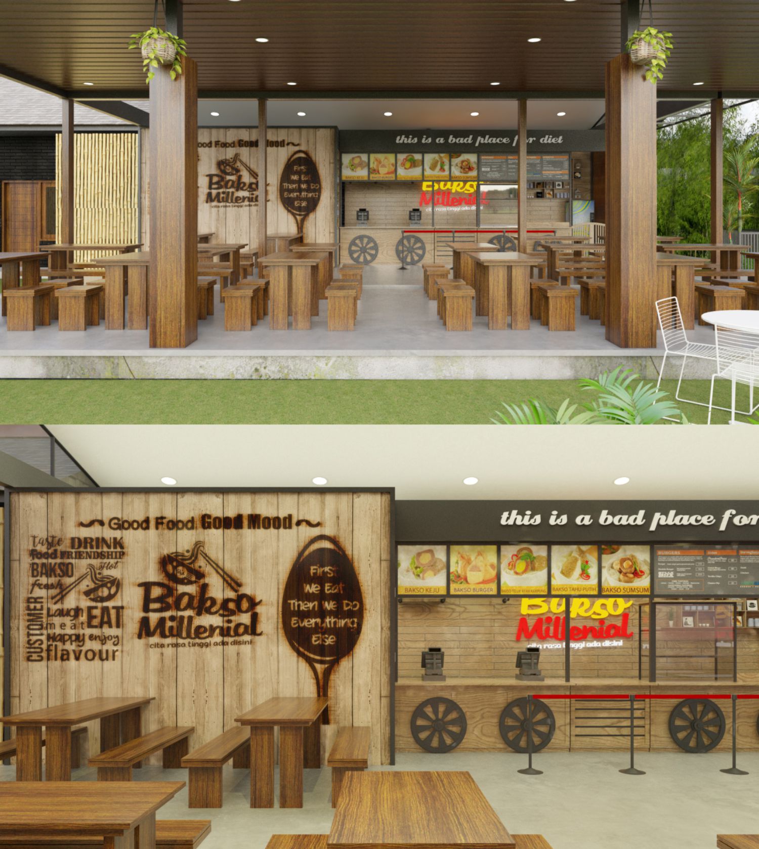 Detail Desain Tempat Jualan Bakso Nomer 52