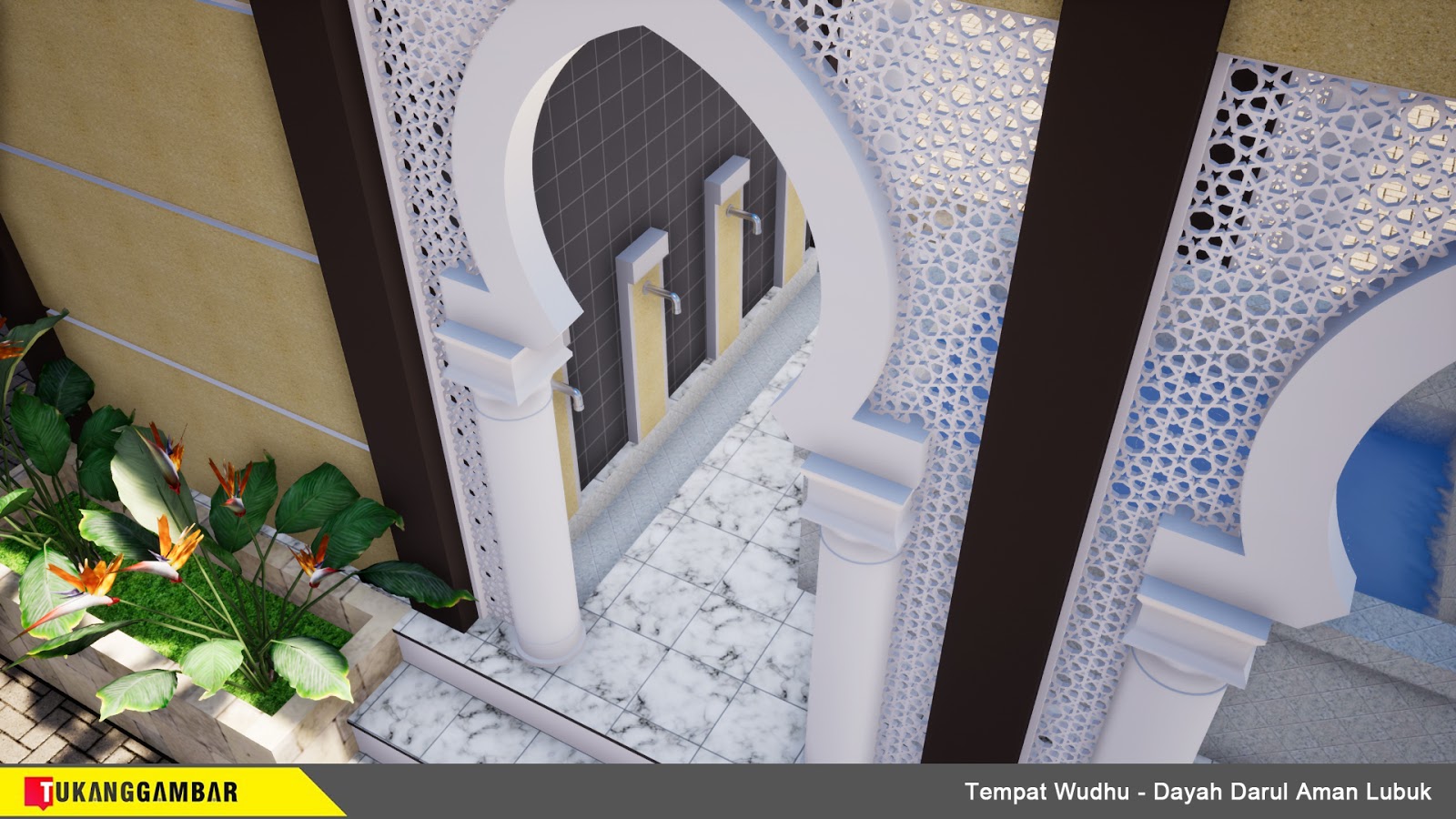 Detail Desain Tempat Wudhu Masjid Nomer 13