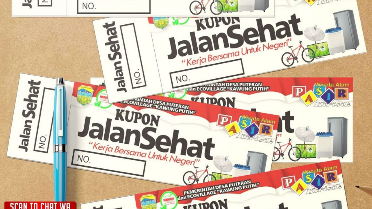 Detail Desain Tiket Jalan Sehat Nomer 23