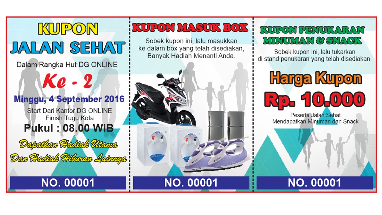 Detail Desain Tiket Jalan Sehat Nomer 4