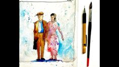 Detail Watercolor Art People Nomer 8