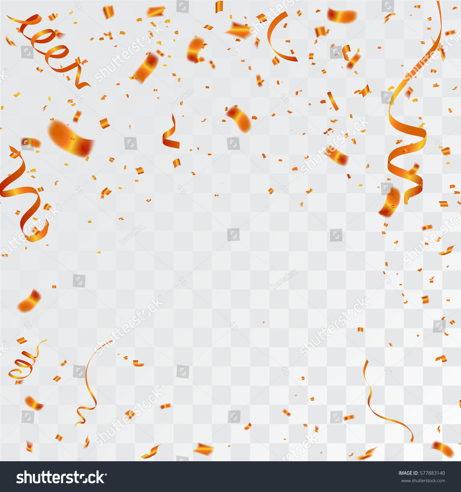 Orange Confetti Png - KibrisPDR