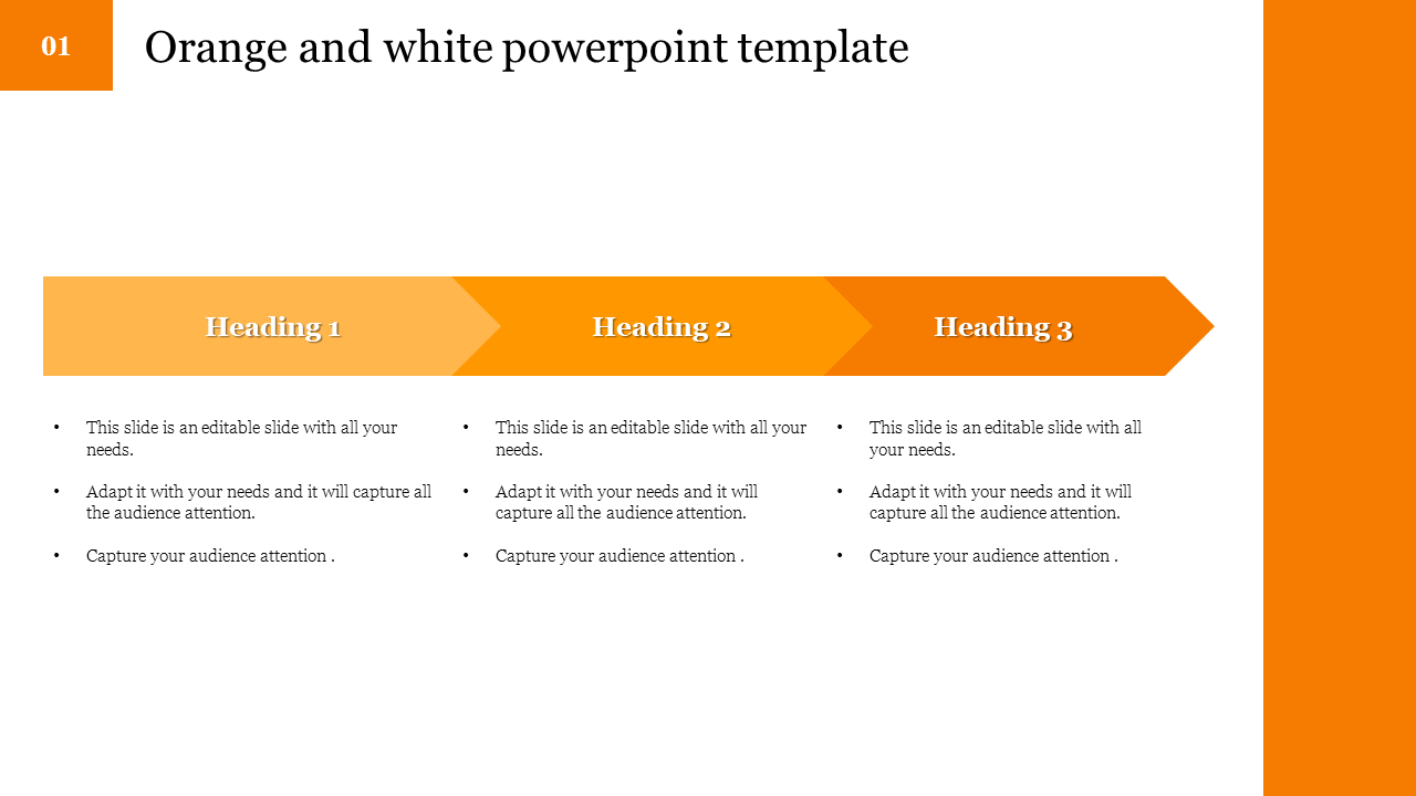 Detail Orange Ppt Template Nomer 55