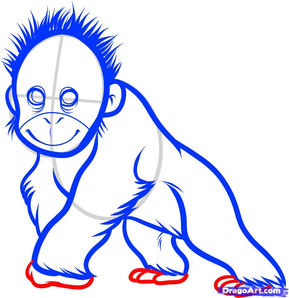Detail Orangutan Drawings Nomer 3