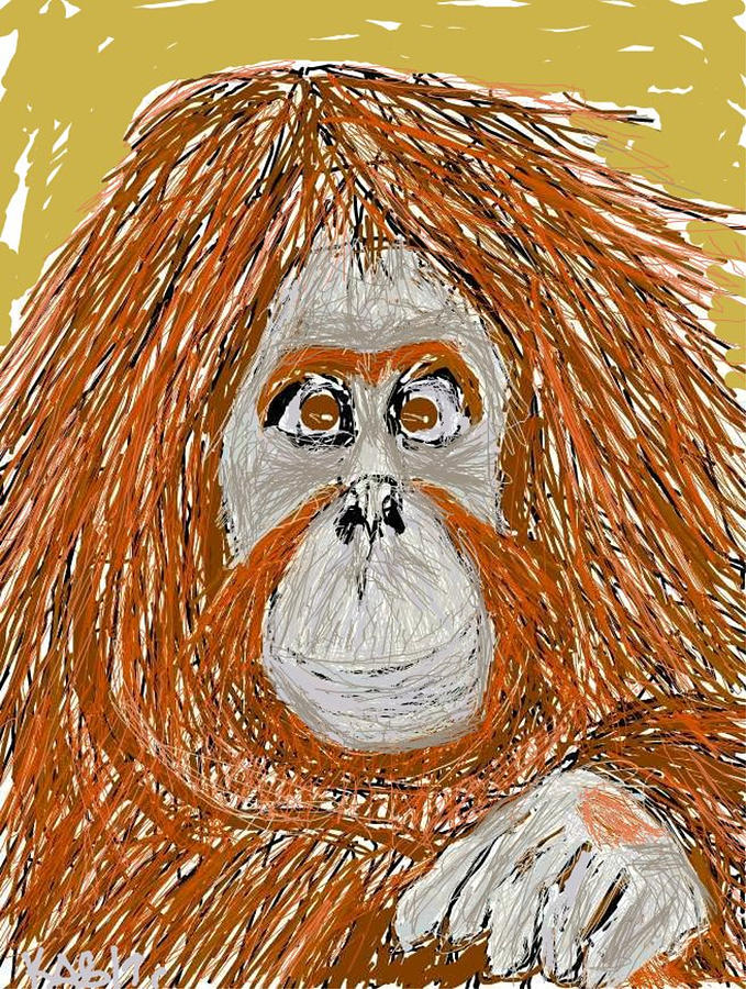 Detail Orangutan Drawings Nomer 53