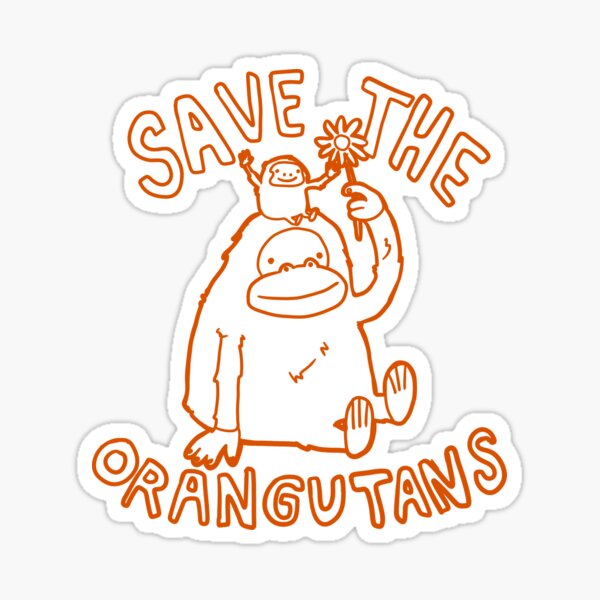 Detail Orangutan Stickers Nomer 2