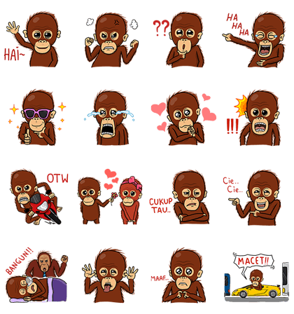 Detail Orangutan Stickers Nomer 13