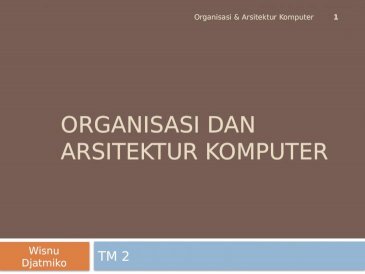 Detail Organisasi Dan Arsitektur Komputer Ppt Nomer 54