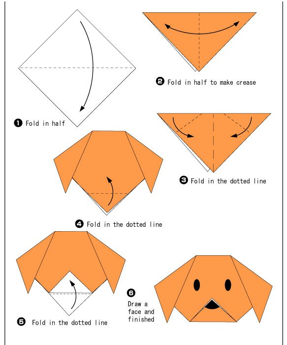 Detail Origami Anjing Nomer 33