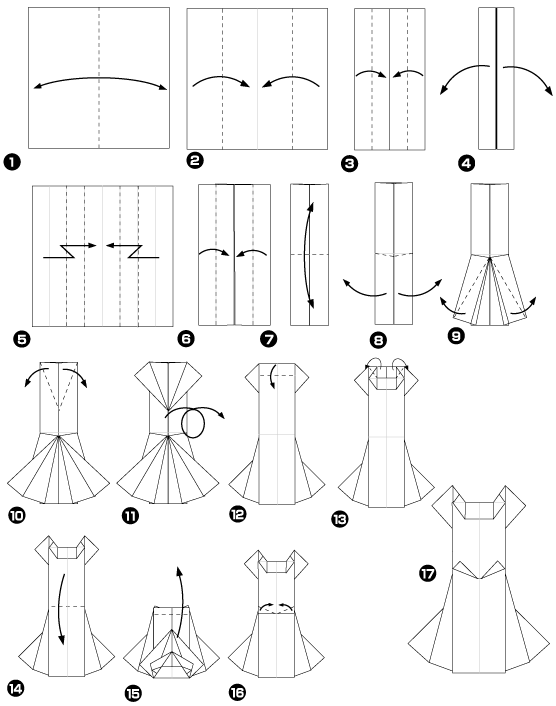 Detail Origami Baju Pengantin Nomer 2