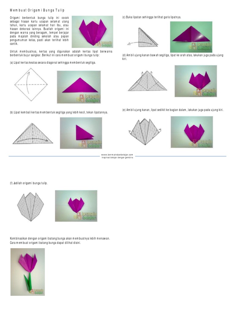 Detail Origami Bunga Lili Nomer 31