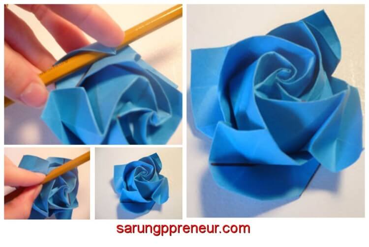 Detail Origami Bunga Mawar Nomer 8