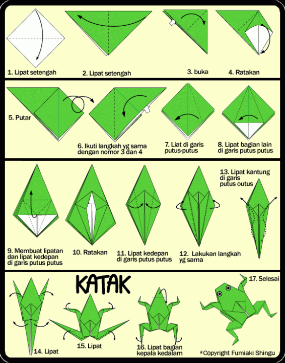 Detail Origami Kodok Loncat Nomer 15