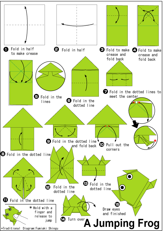Detail Origami Kodok Loncat Nomer 16