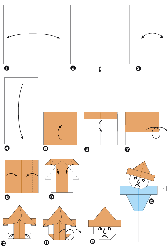 Detail Origami Orang Orangan Nomer 2