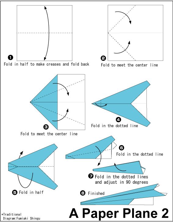 Detail Origami Paper Airplane Nomer 22